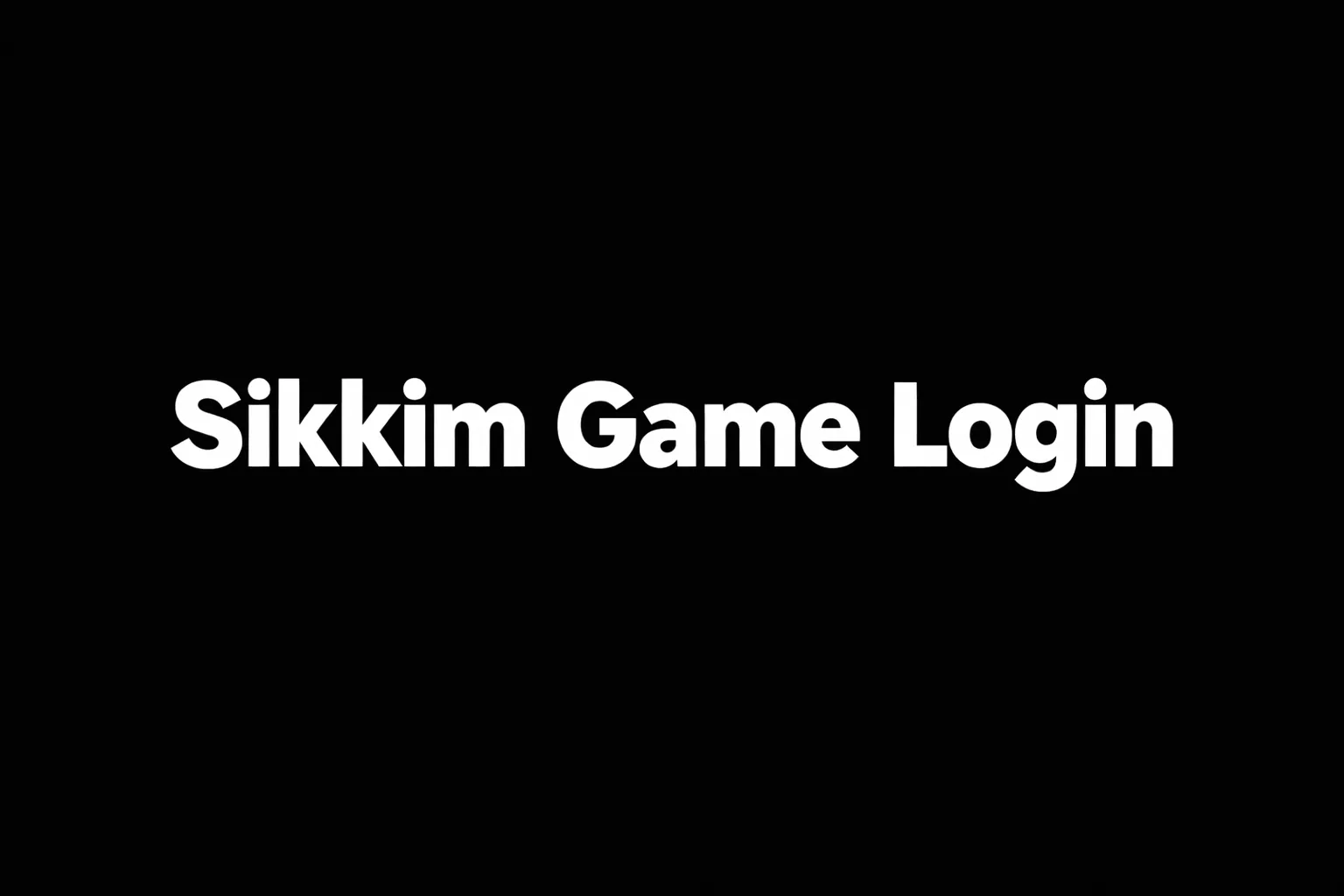 Sikkim Game